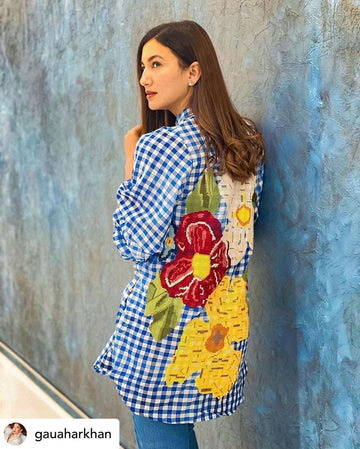 Gauhar Khan shirt dress